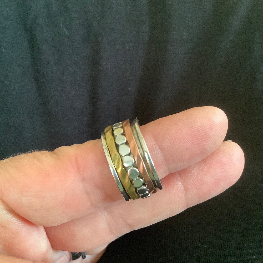 Spinning ring sterling silver 925 size 8